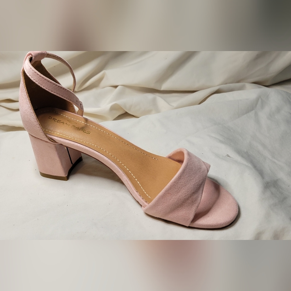 Pink 2 inch heels.